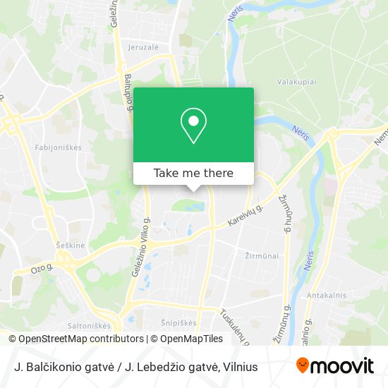 J. Balčikonio gatvė / J. Lebedžio gatvė map