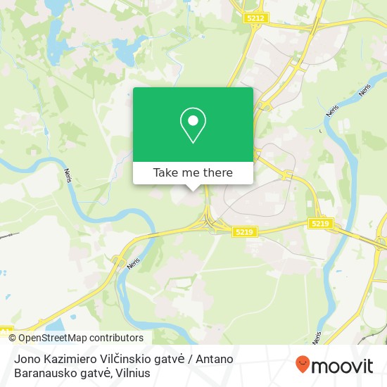 Jono Kazimiero Vilčinskio gatvė / Antano Baranausko gatvė map