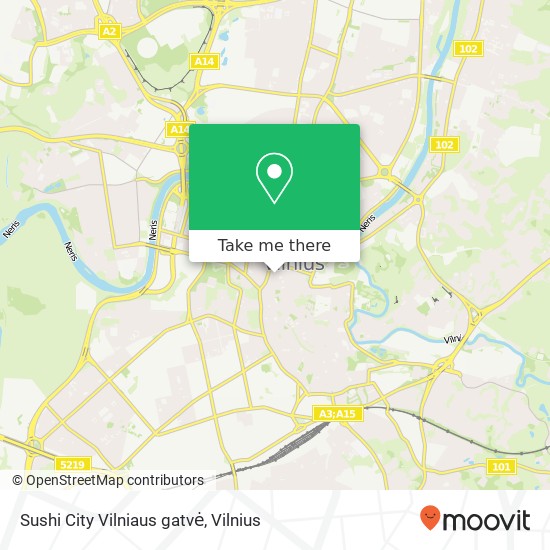 Sushi City Vilniaus gatvė map