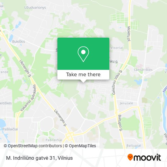 M. Indriliūno gatvė 31 map