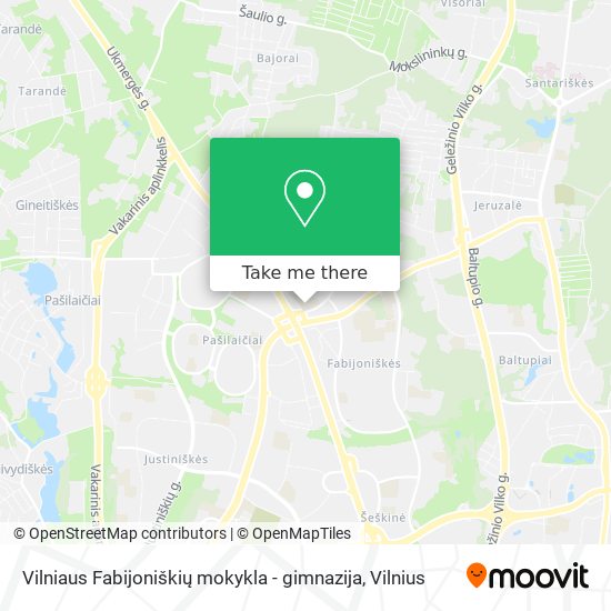 Vilniaus Fabijoniškių mokykla - gimnazija map