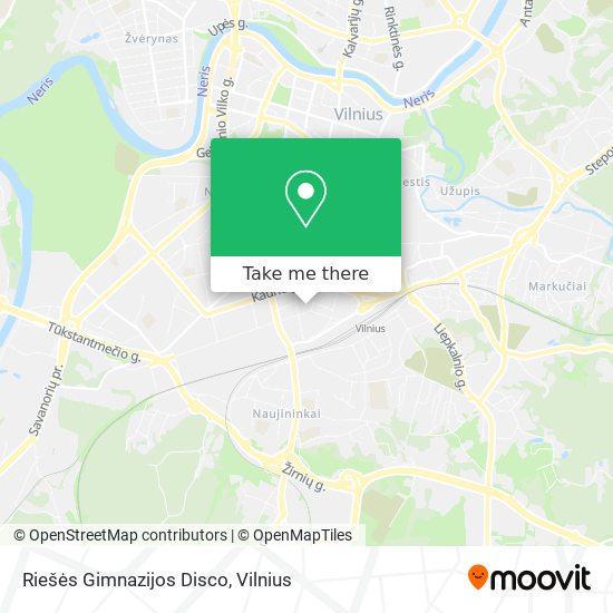 Riešės Gimnazijos Disco map