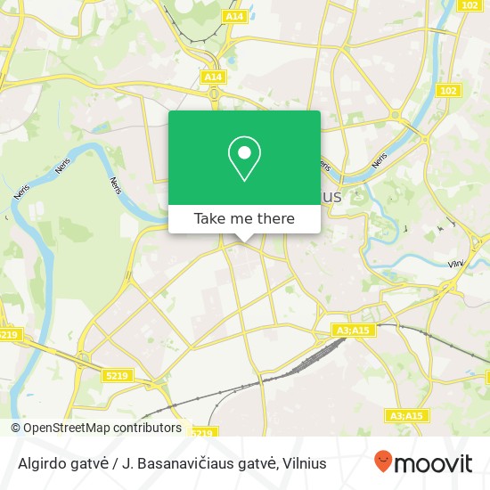 Algirdo gatvė / J. Basanavičiaus gatvė map