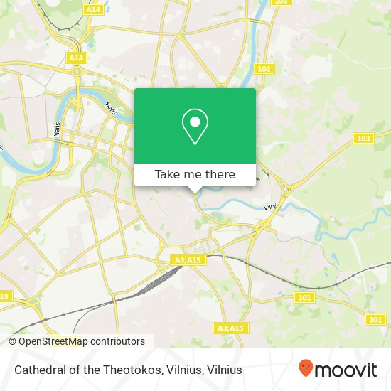 Cathedral of the Theotokos, Vilnius map