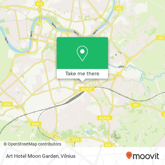 Art Hotel Moon Garden map