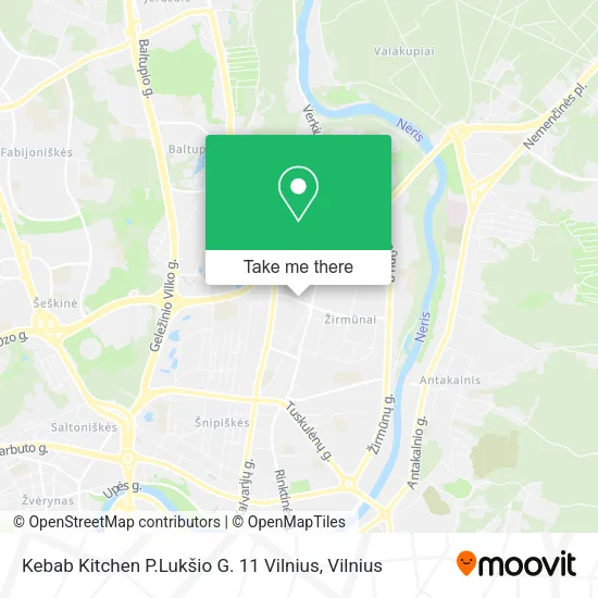 Карта Kebab Kitchen P.Lukšio G. 11 Vilnius