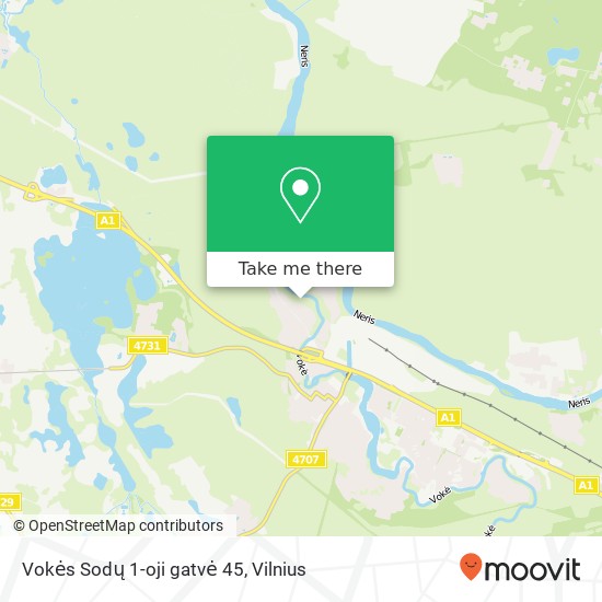 Vokės Sodų 1-oji gatvė 45 map