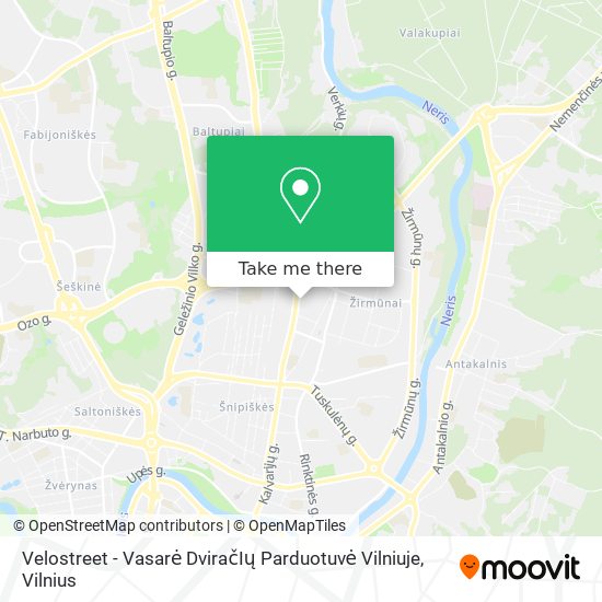 Карта Velostreet - Vasarė DviračIų Parduotuvė Vilniuje