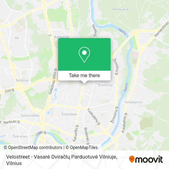 Карта Velostreet - Vasarė DviračIų Parduotuvė Vilniuje