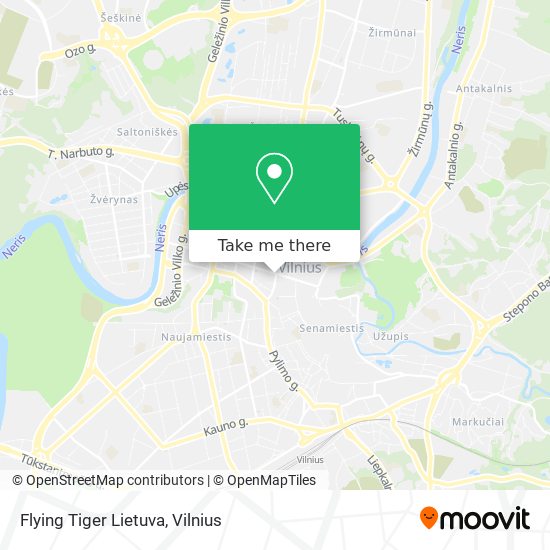 Flying Tiger Lietuva map