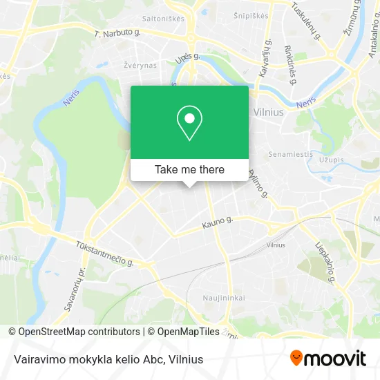 Карта Vairavimo mokykla kelio Abc