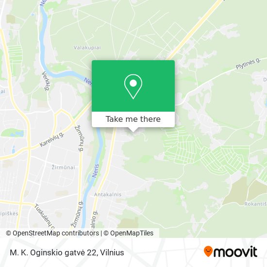 M. K. Oginskio gatvė 22 map