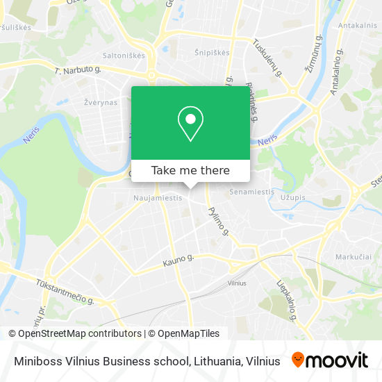Miniboss Vilnius Business school, Lithuania map