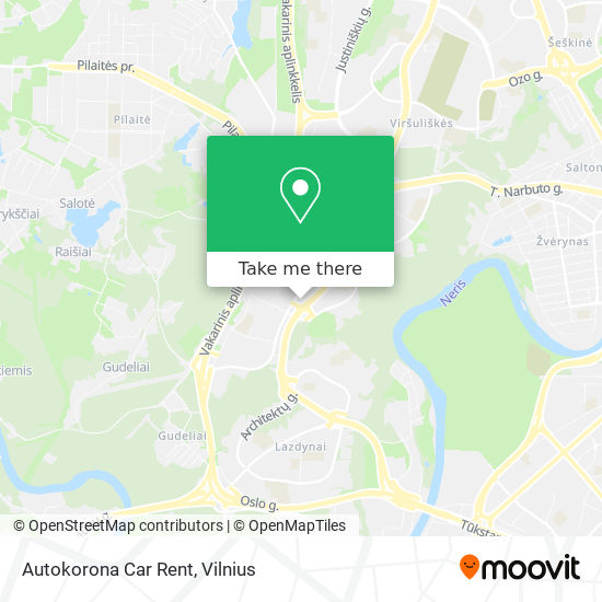 Autokorona Car Rent map