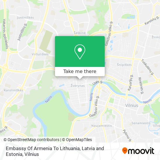 Карта Embassy Of Armenia To Lithuania, Latvia and Estonia