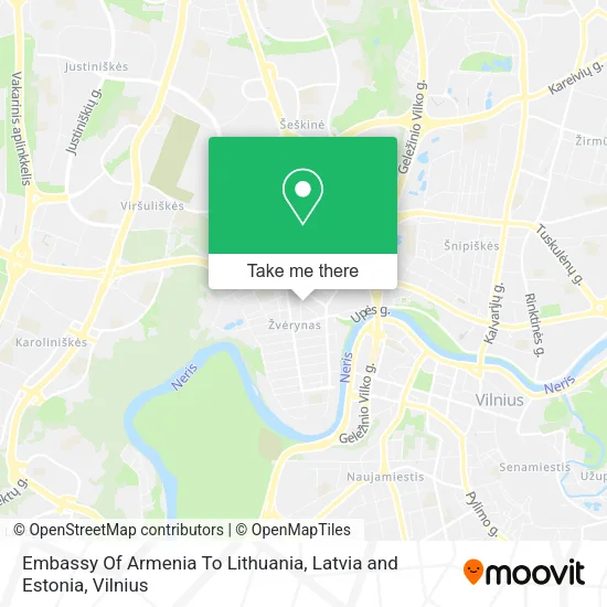 Карта Embassy Of Armenia To Lithuania, Latvia and Estonia