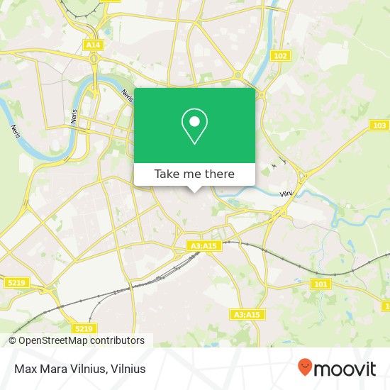 Max Mara Vilnius map