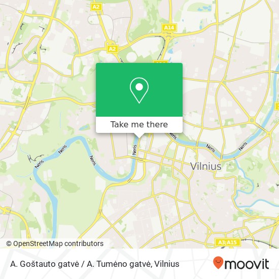 A. Goštauto gatvė / A. Tumėno gatvė map