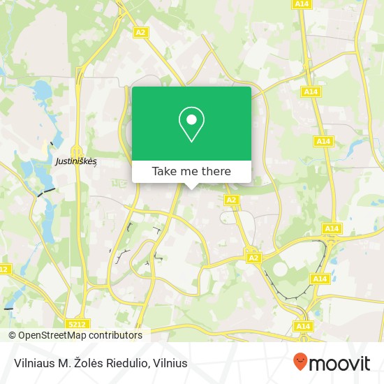 Vilniaus M. Žolės Riedulio map