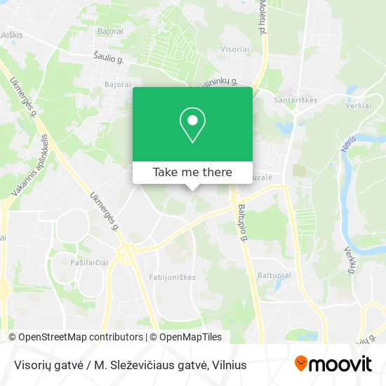 Visorių gatvė / M. Sleževičiaus gatvė map
