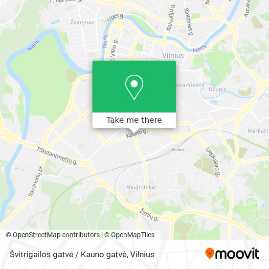 Švitrigailos gatvė / Kauno gatvė map