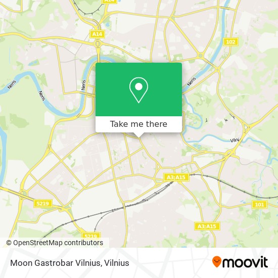 Moon Gastrobar Vilnius map