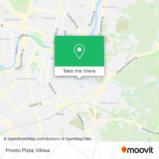 Pronto Pizza map