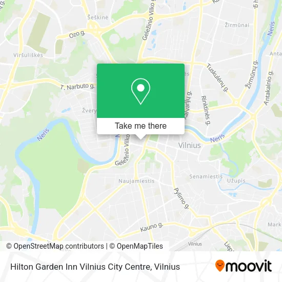 Карта Hilton Garden Inn Vilnius City Centre