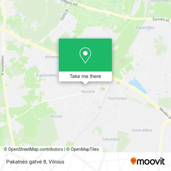 Карта Pakalnės gatvė 8