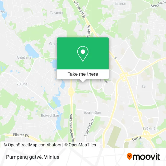 Карта Pumpėnų gatvė