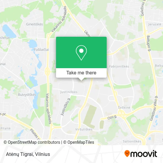 Карта Atėnų Tigrai