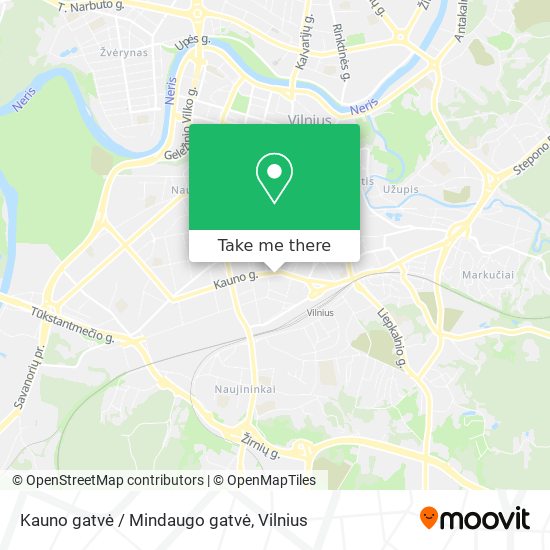 Карта Kauno gatvė / Mindaugo gatvė