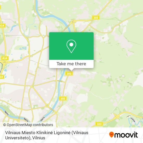 Vilniaus Miesto Klinikinė Ligoninė (Vilniaus Universiteto) map