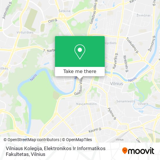 Карта Vilniaus Kolegija, Elektronikos Ir Informatikos Fakultetas