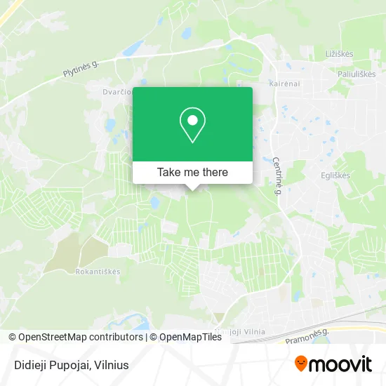 Карта Didieji Pupojai