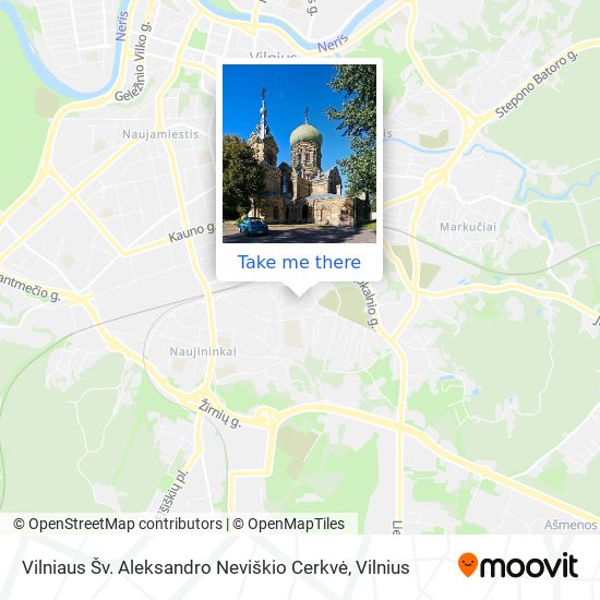 Карта Vilniaus Šv. Aleksandro Neviškio Cerkvė