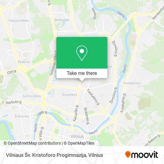 Карта Vilniaus Šv. Kristoforo Progimnazija