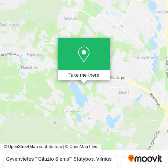 Карта Gyvenvietės ""Gilužio Slėnis"" Statybos