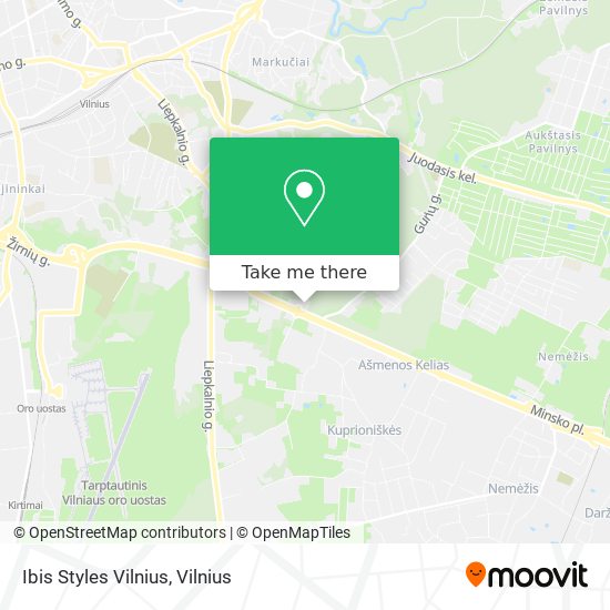 Ibis Styles Vilnius map