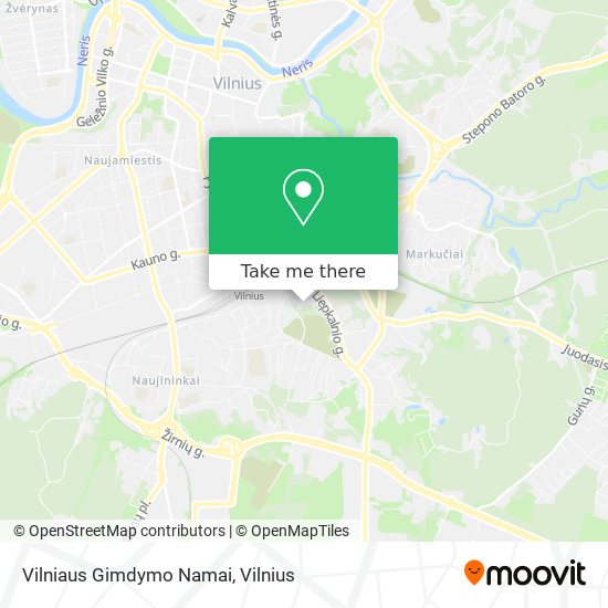 Vilniaus Gimdymo Namai map