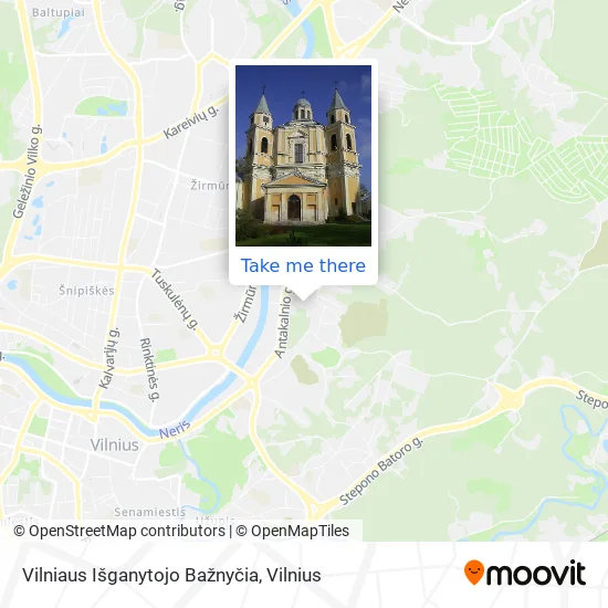 Карта Vilniaus Išganytojo Bažnyčia