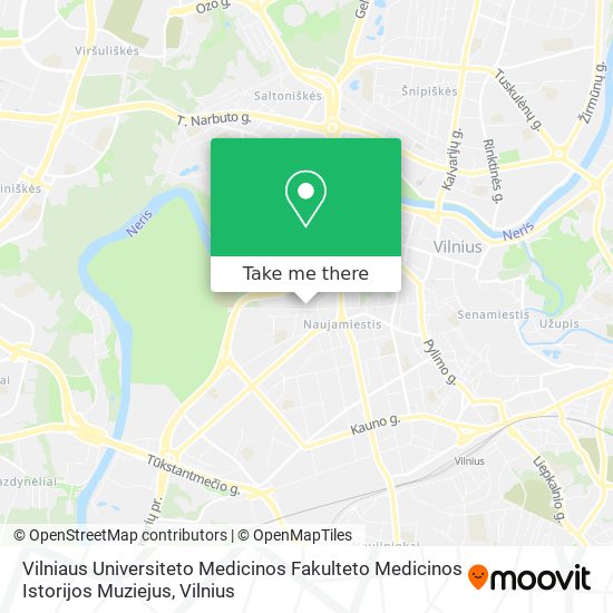 Карта Vilniaus Universiteto Medicinos Fakulteto Medicinos Istorijos Muziejus
