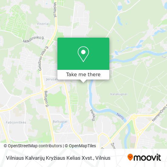 Vilniaus Kalvarijų Kryžiaus Kelias Xvst. map