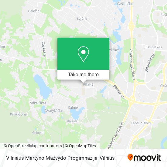Vilniaus Martyno Mažvydo Progimnazija map