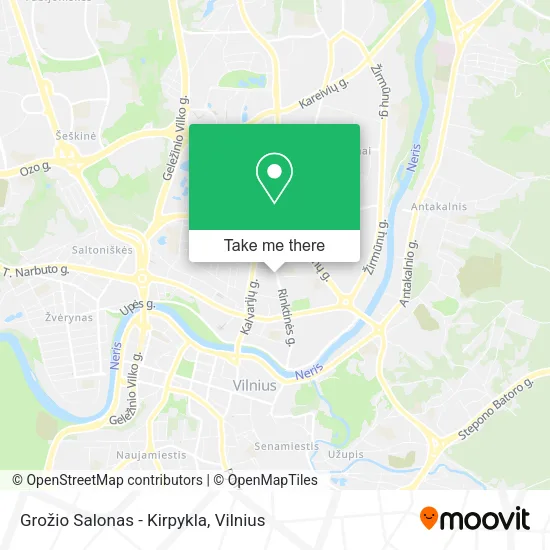 Карта Grožio Salonas - Kirpykla