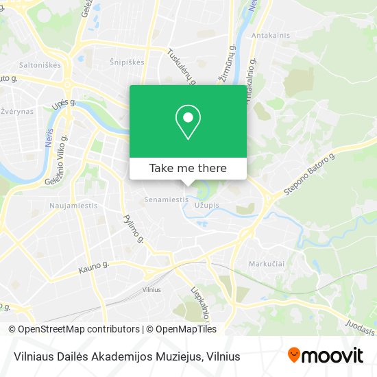 Карта Vilniaus Dailės Akademijos Muziejus