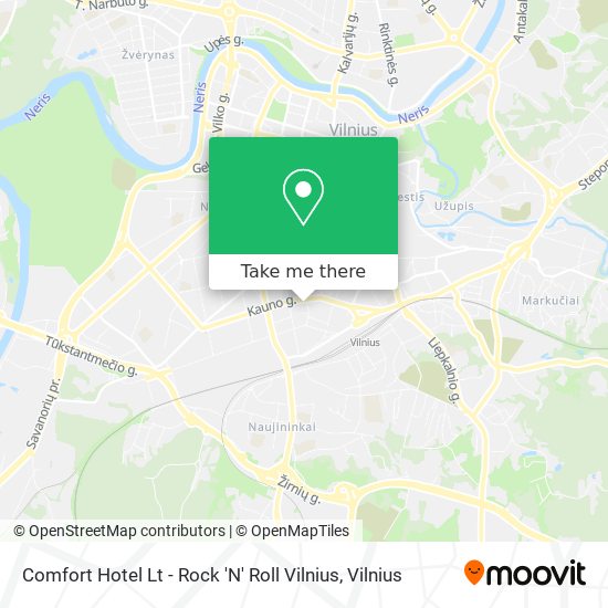 Comfort Hotel Lt - Rock 'N' Roll Vilnius map
