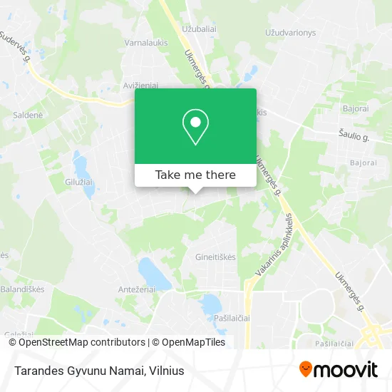 Карта Tarandes Gyvunu Namai