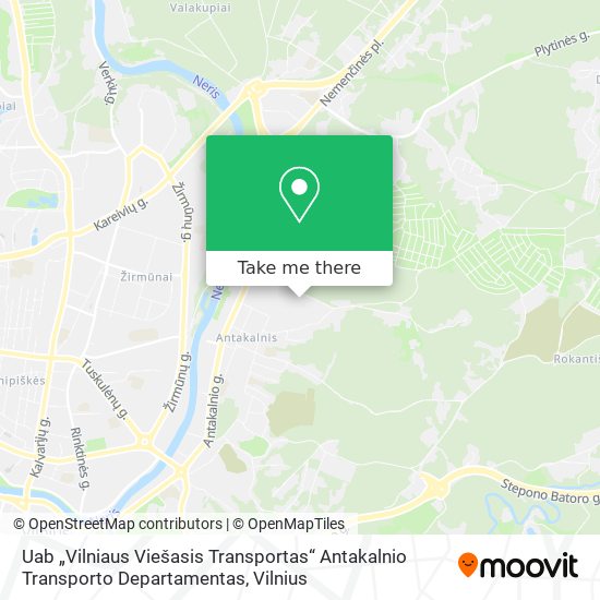 Карта Uab „Vilniaus Viešasis Transportas“ Antakalnio Transporto Departamentas