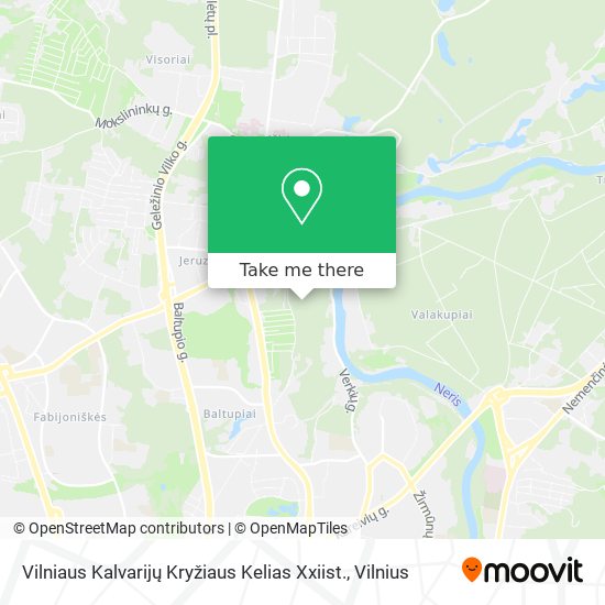 Vilniaus Kalvarijų Kryžiaus Kelias Xxiist. map